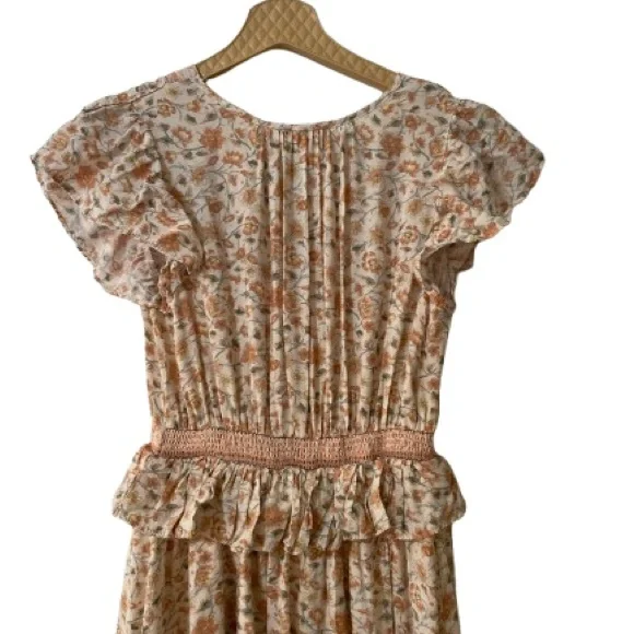 Elegant Floral Maxi Dress with Ruffle Details - Picture 9 of 16